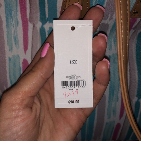 Crown & Ivy Striped Shoulder Bag NWT - Picture 5 of 5